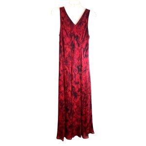 Rabbit Rabbit Rabbit Lined Red & Black Sleeveless V-Neck Formal Maxi Dress, 6M
